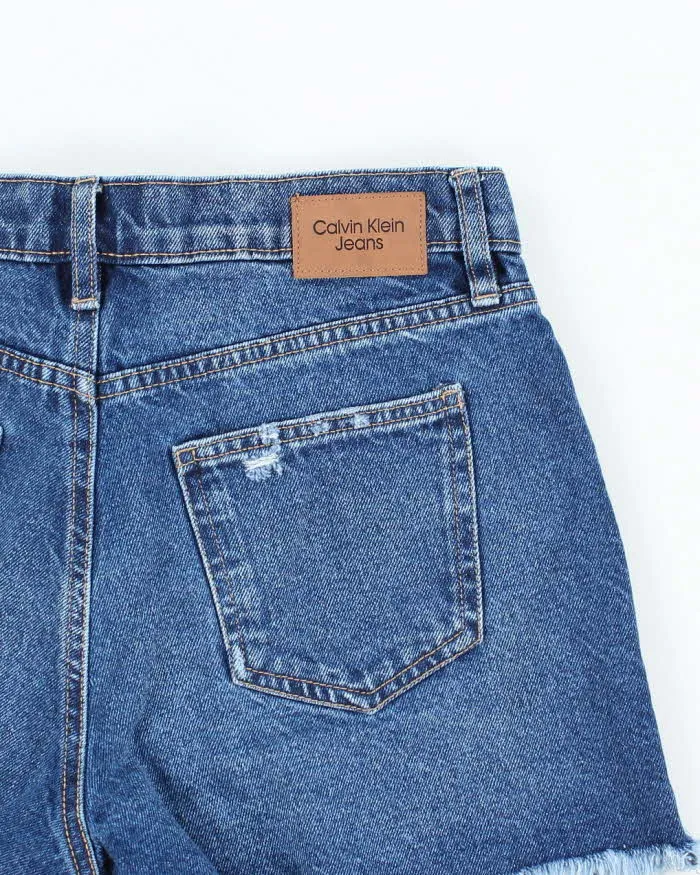 Vintage Calvin Klein Dark Wash Cut Off Denim Shorts - W28 L4 sold by Rokit product image thumbnail 4