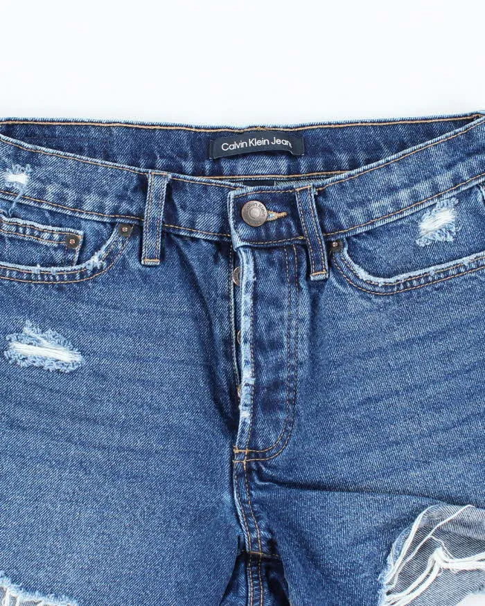 Vintage Calvin Klein Dark Wash Cut Off Denim Shorts - W28 L4 sold by Rokit product image thumbnail 3
