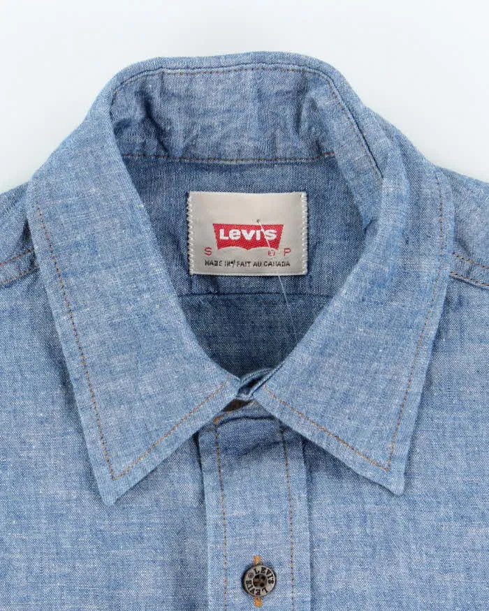 Vintage 90's Levi's Orange Tab Embroidered Denim Shirt - S sold by Rokit product image thumbnail 5