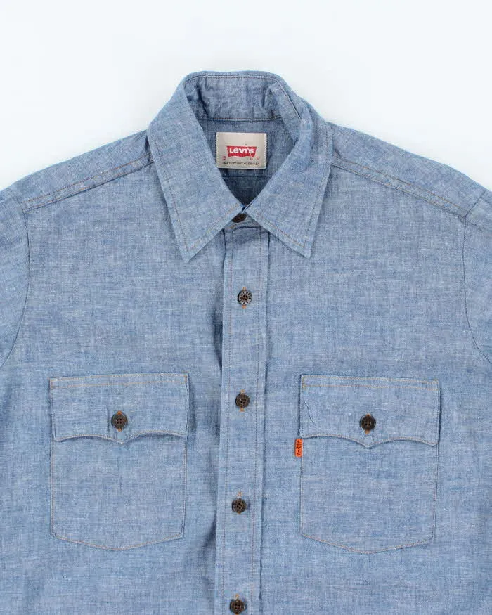 Vintage 90's Levi's Orange Tab Embroidered Denim Shirt - S sold by Rokit product image thumbnail 3