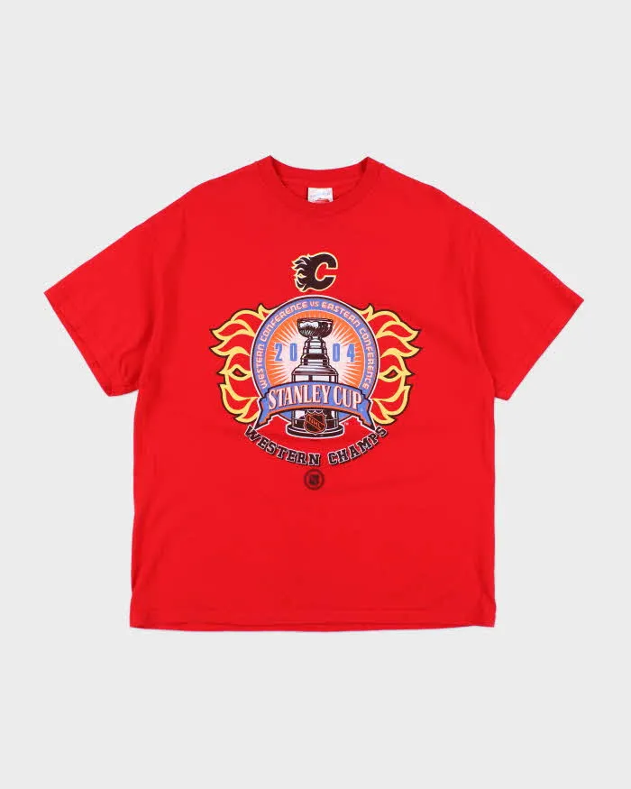 Men's 2004 Stanley Cup Red Cotton T-Shirt - XL sold by Rokit