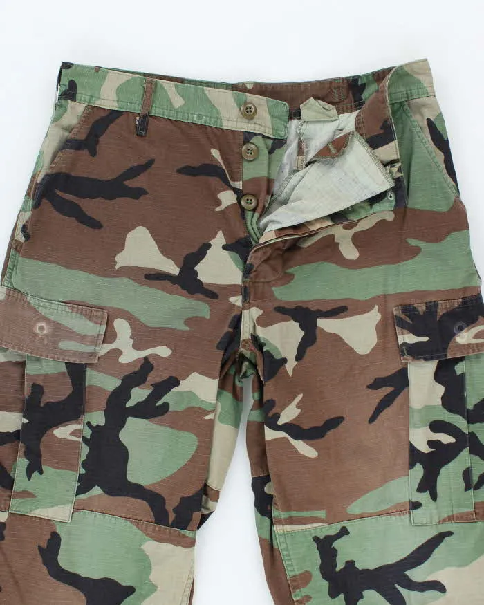 Vintage 90's Woodland Camouflage Military Cargo Trousers - W30 L30 sold by Rokit product image thumbnail 3
