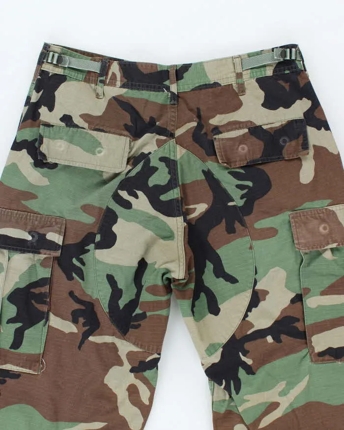 Vintage 90's Woodland Camouflage Military Cargo Trousers - W30 L30 sold by Rokit product image thumbnail 4