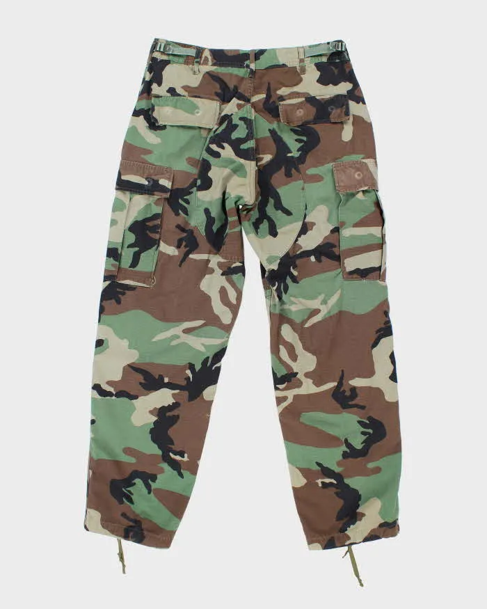 Vintage 90's Woodland Camouflage Military Cargo Trousers - W30 L30 sold by Rokit product image thumbnail 2