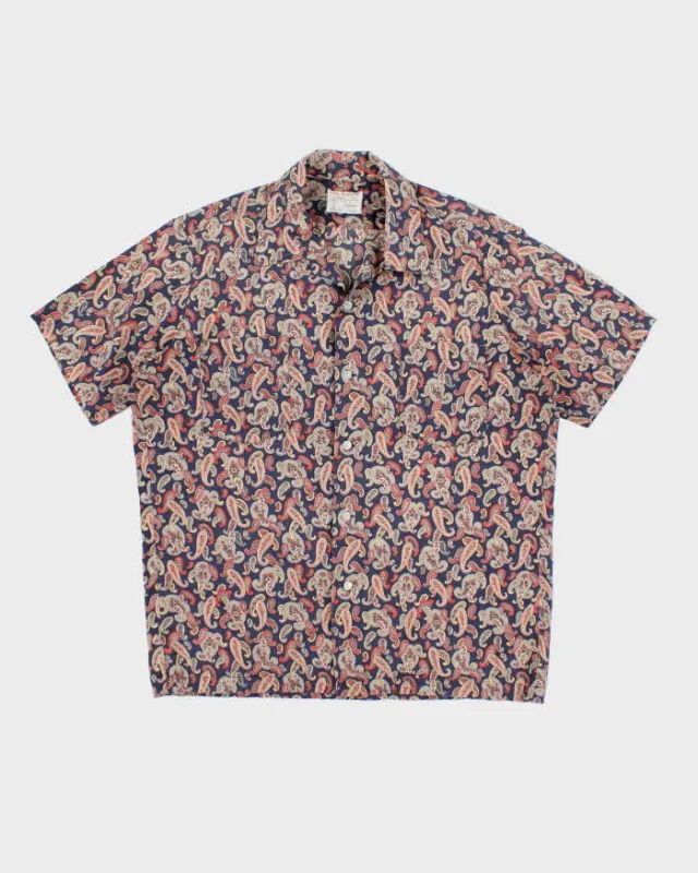 Vintage 70's Cave Shepherd by Liberty London Paisley Hawaiian Shirt - L sold by Rokit