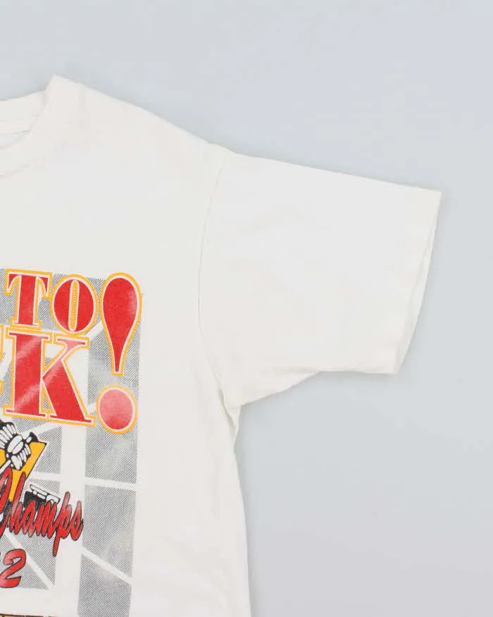 Vintage Early 90s White Pittsburg Penguins Stanley Cup Print T-Shirt - L sold by Rokit product image thumbnail 4