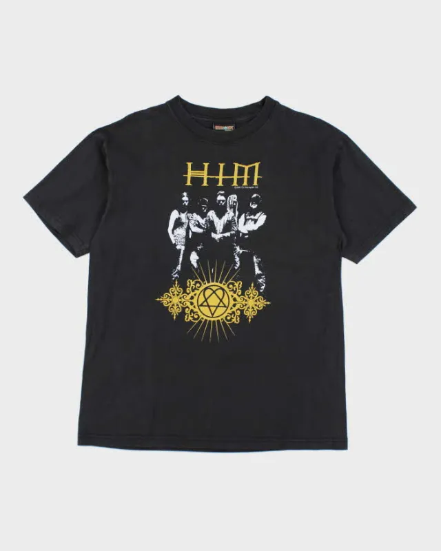 2006 Black Cotton HIM Band T-Shirt - L sold by Rokit