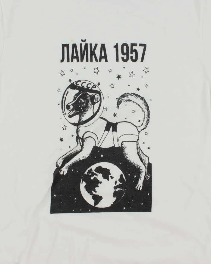 Vintage 2000's Laika Space Dog Graphic T-Shirt - M sold by Rokit product image thumbnail 3