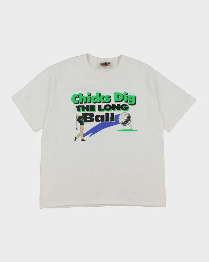 Vintage 2000's Chick Dig Long Ball Graphic T-Shirt - M sold by Rokit