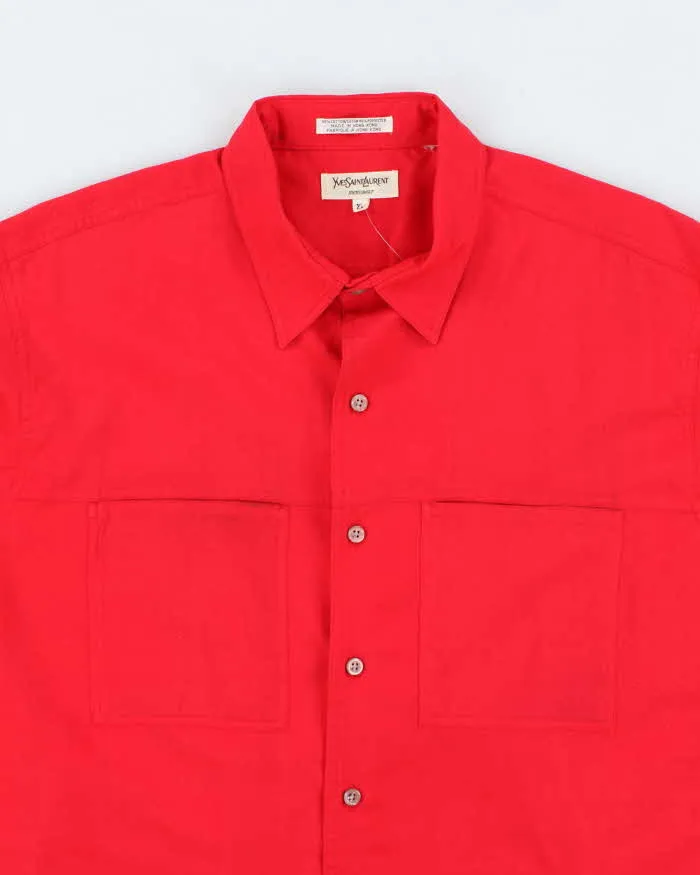 Vintage 90's Yves Saint Laurent Double Pocket Plain Shirt - XL sold by Rokit product image thumbnail 3