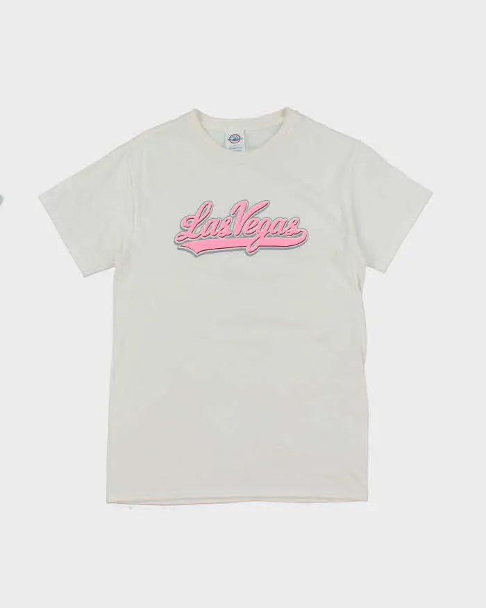 Vintage Y2K Las Vegas Spell Out Graphic T-Shirt - S sold by Rokit