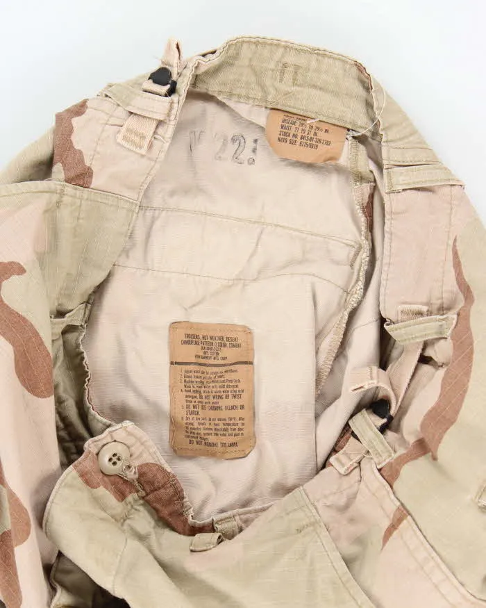 Vintage 90's Desert Camo Military Cargo Trousers - W26 L27 sold by Rokit product image thumbnail 5