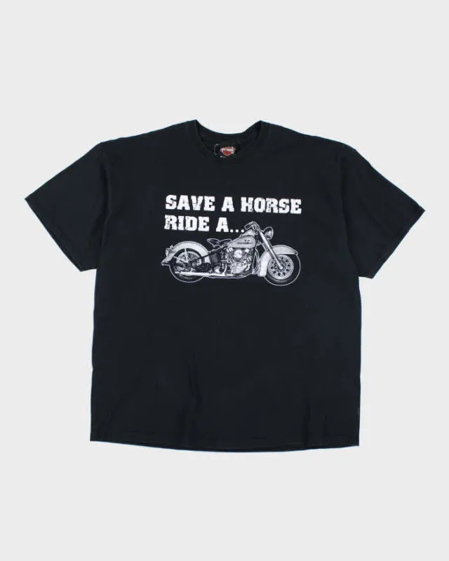 Vintage Harley Davidson Save a Horse Graphic T-Shirt - XXL sold by Rokit