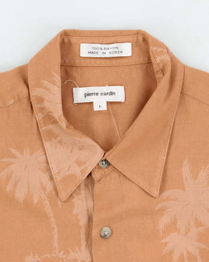 Vintage 90's Pierre Cardin Palm Tree Print Hawaiian Shirt - L sold by Rokit product image thumbnail 5