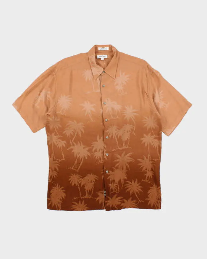 Vintage 90's Pierre Cardin Palm Tree Print Hawaiian Shirt - L sold by Rokit