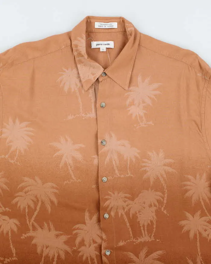 Vintage 90's Pierre Cardin Palm Tree Print Hawaiian Shirt - L sold by Rokit product image thumbnail 3