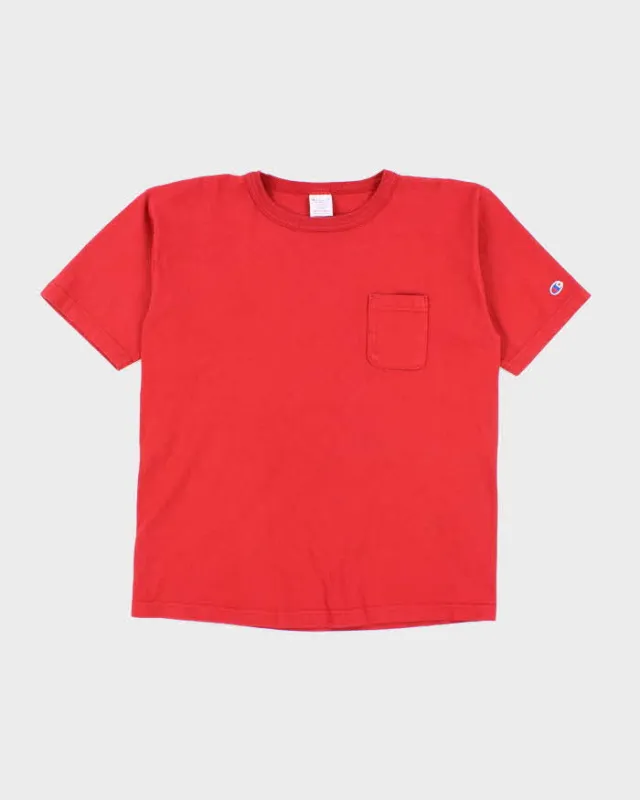 Vintage Y2K Champion Heavyweight Pocket T-Shirt - L sold by Rokit