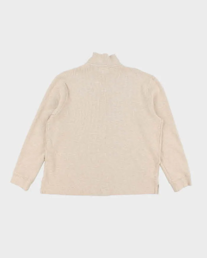 Vintage Ralph Lauren Small Horse Embroidered Quarter Zip Sweatshirt - L sold by Rokit product image thumbnail 2