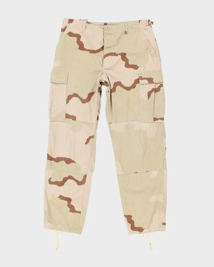 Vintage 90's Desert Camouflage Military Cargo Trousers - W34 L30 sold by Rokit