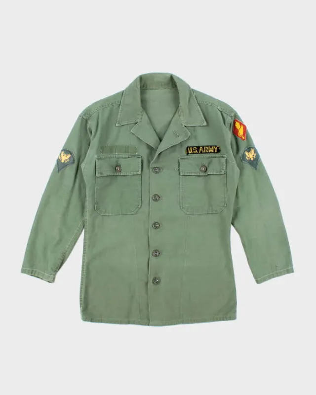 60s Vintage US Army OG-107 Utility Shirt - Small sold by Rokit