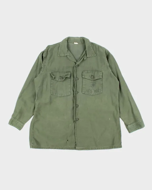 60s Vintage US Army OG-107 Utility Shirt - X-Large sold by Rokit