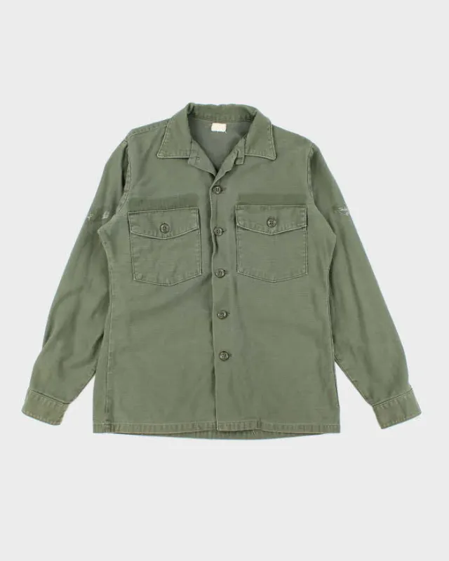 60s Vintage US Army OG-107 Utility Shirt - Large sold by Rokit