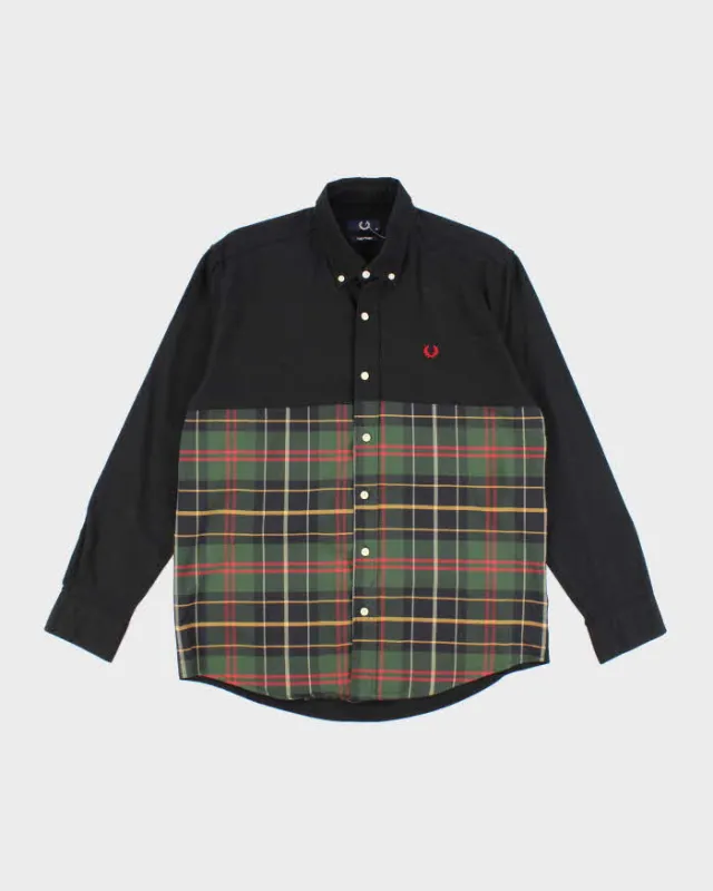 Vintage Fred Perry Two Tone Green Tartan Button Up Shirt - XL sold by Rokit