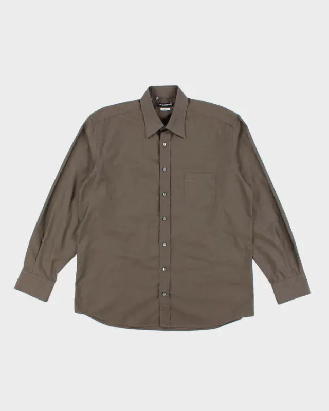 Vintage Dolce & Gabbana Textured Button Up Shirt - L sold by Rokit