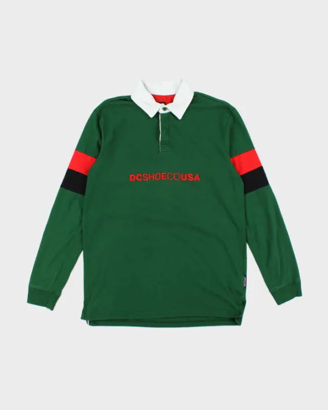 Vintage 2000's DC Shoe Co Embroidered Rugby Shirt - M sold by Rokit