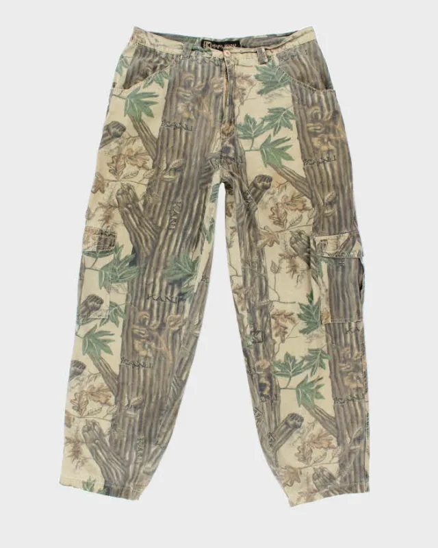 Vintage 90's Karl Kani Camouflage Wide Leg Cargo Trousers - W36 L31 sold by Rokit