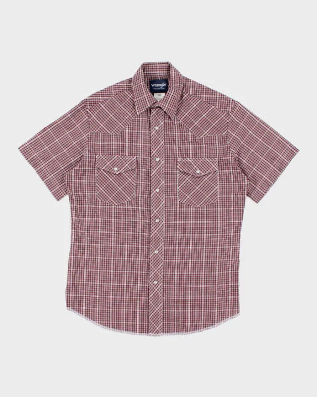 Vintage 90's Wrangler Checked Snap Button Shirt - M sold by Rokit
