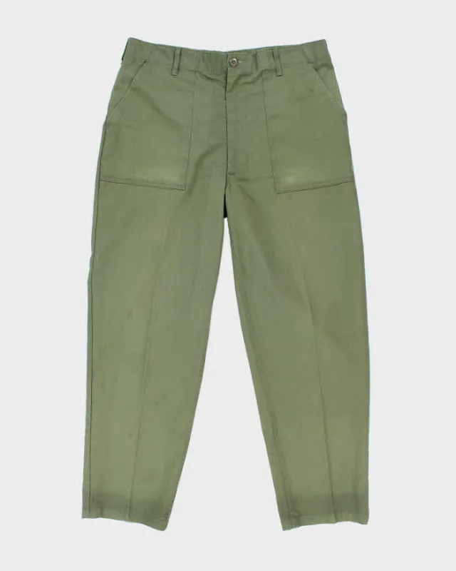 70s Vintage US Army Dura-Press Utility Trousers - 36x30 sold by Rokit