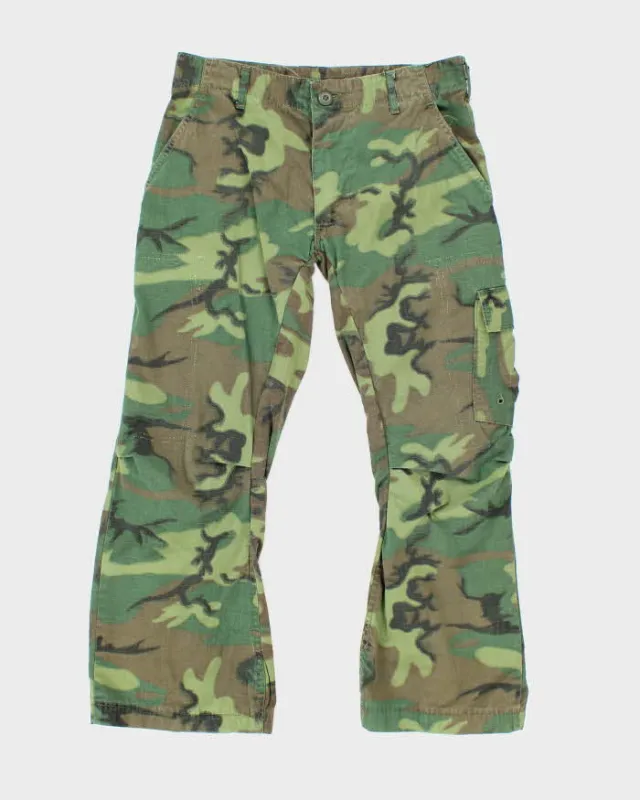 60s Vintage Vietnam War ERDL Camo Jungle Trousers - 30x25 sold by Rokit