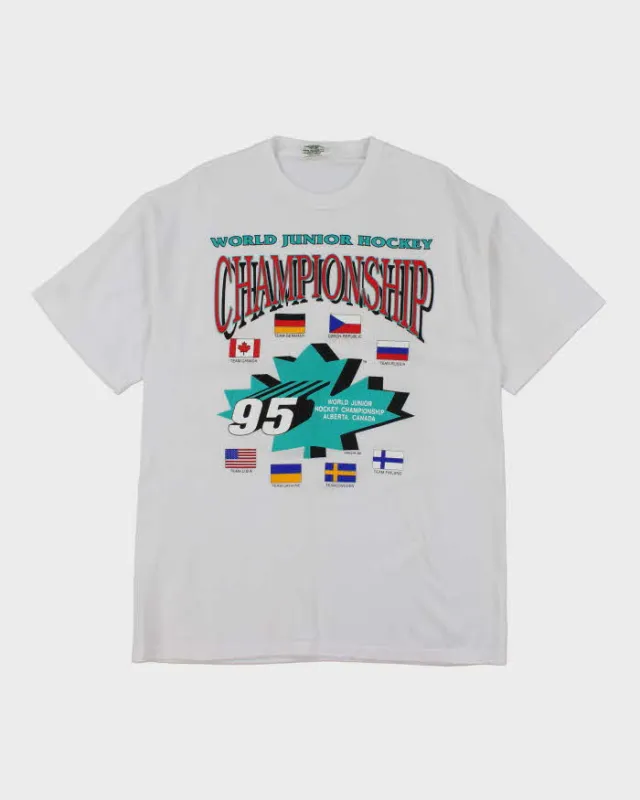 Vintage Hockey World Championship Graphic T-Shirt - XL sold by Rokit