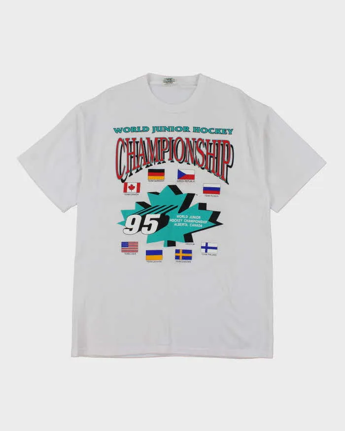 Vintage Hockey World Championship Graphic T-Shirt - XL sold by Rokit