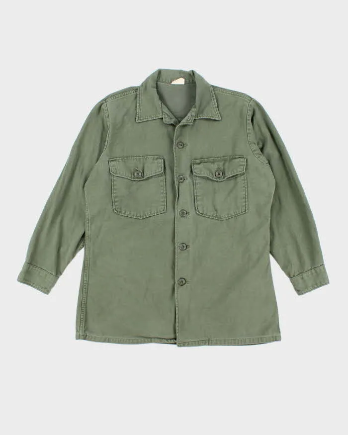 60s Vintage US Army OG-107 Utility Shirt - Large sold by Rokit