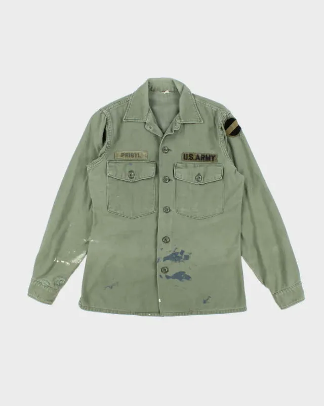 60s Vintage US Army OG-107 Utility Shirt - Medium sold by Rokit
