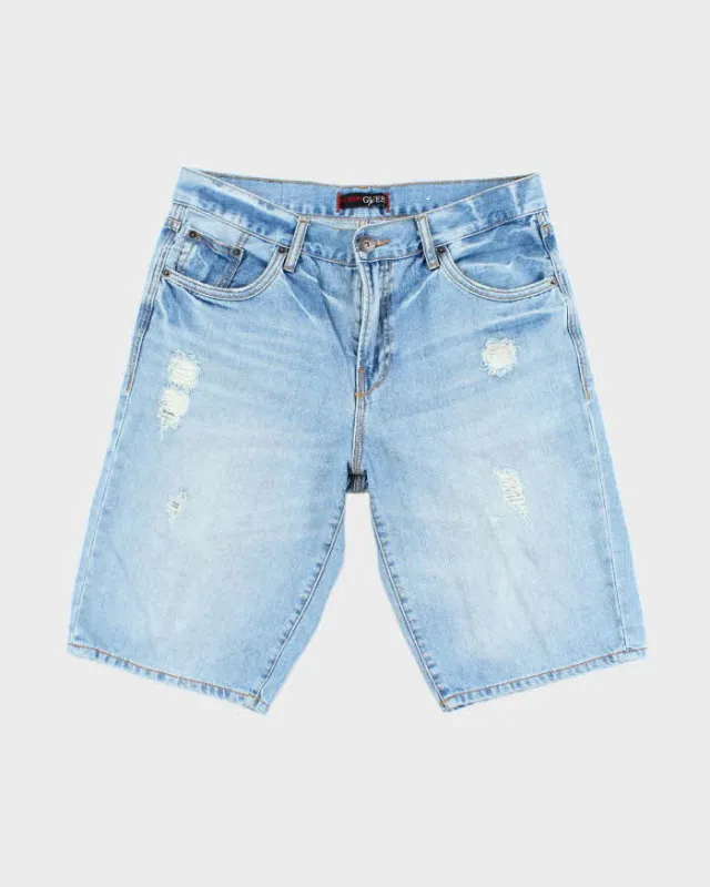 Vintage Y2K Guess Medium Wash Denim Shorts - W32 L11 sold by Rokit
