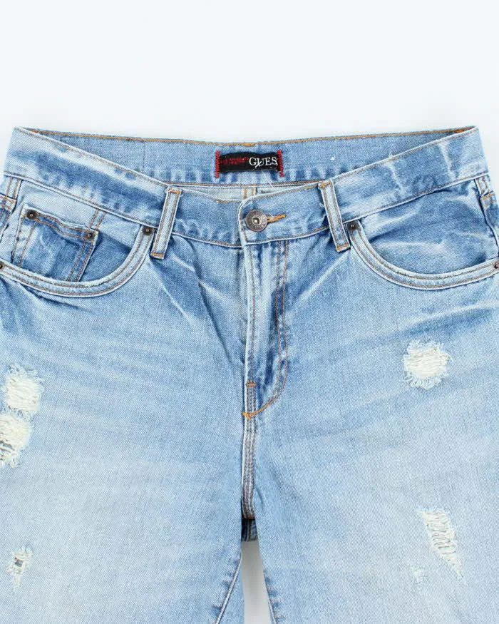 Vintage Y2K Guess Medium Wash Denim Shorts - W32 L11 sold by Rokit product image thumbnail 3
