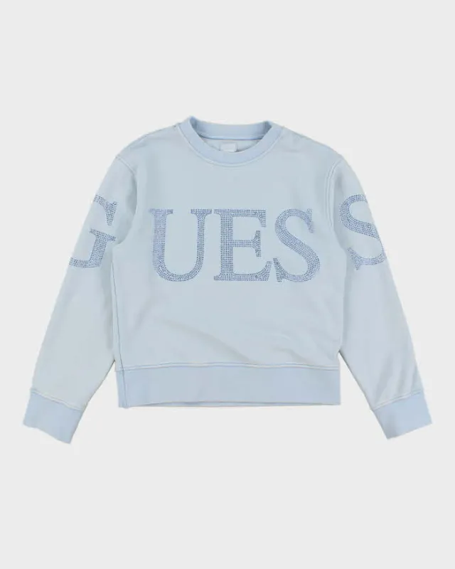 Vintage Y2K Guess Sequinned Wrapped Logo Sweatshirt - L sold by Rokit