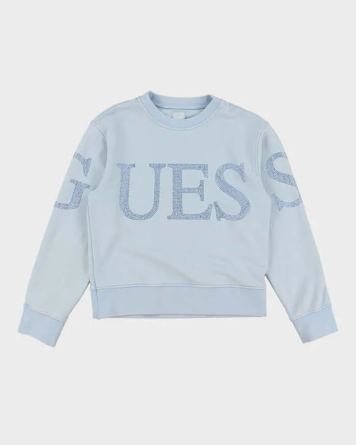 Vintage Y2K Guess Sequinned Wrapped Logo Sweatshirt - L sold by Rokit