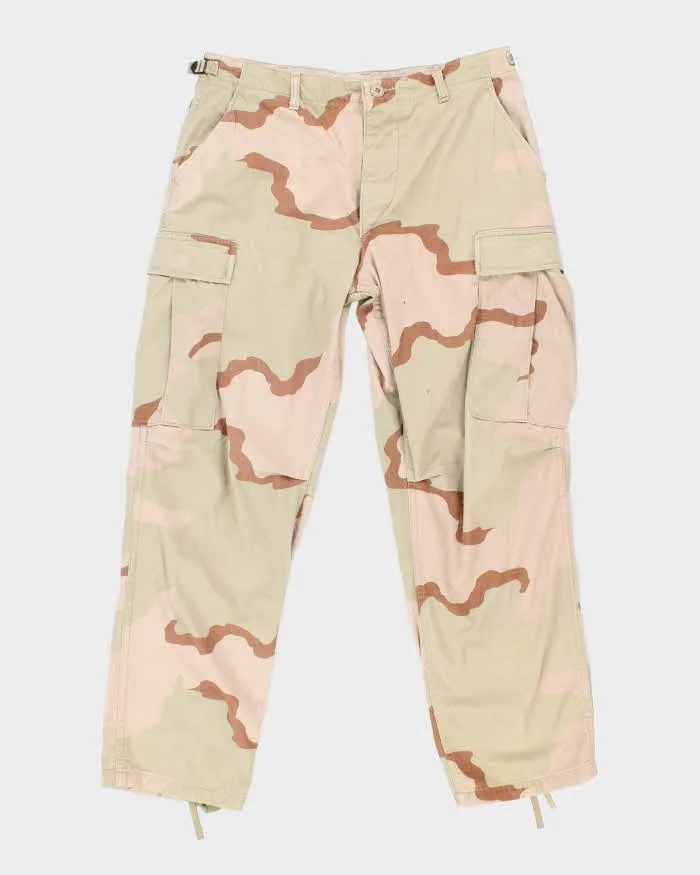 Vintage 90's Desert Camouflage Military Cargo Trousers - W32 L28 sold by Rokit