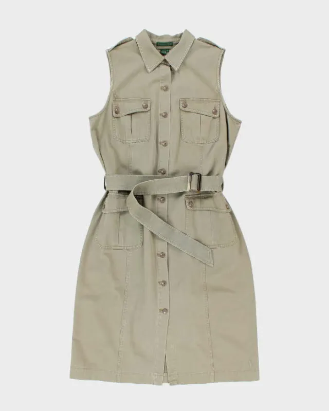 Vintage Y2K Ralph Lauren Belted Safari Dress - L sold by Rokit