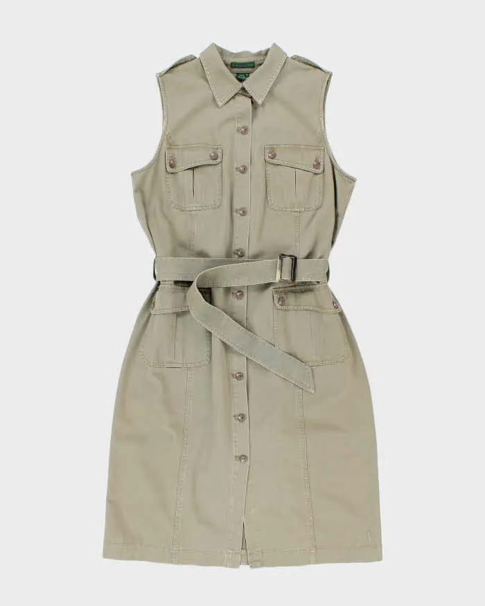 Vintage Y2K Ralph Lauren Belted Safari Dress - L sold by Rokit