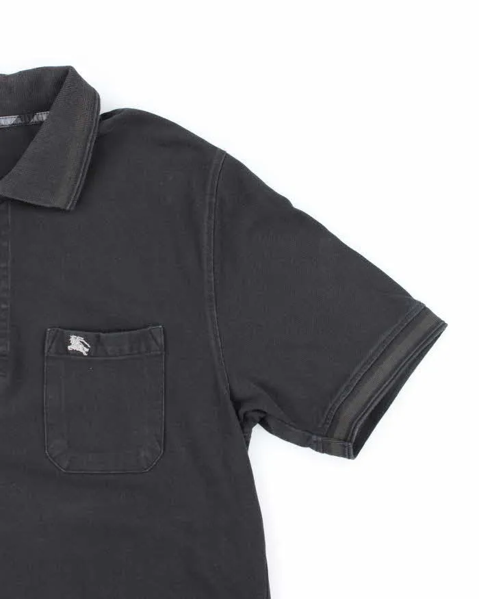 Vintage 2000's Burberry Blackout Embroidered Logo Polo Shirt - M sold by Rokit product image thumbnail 4