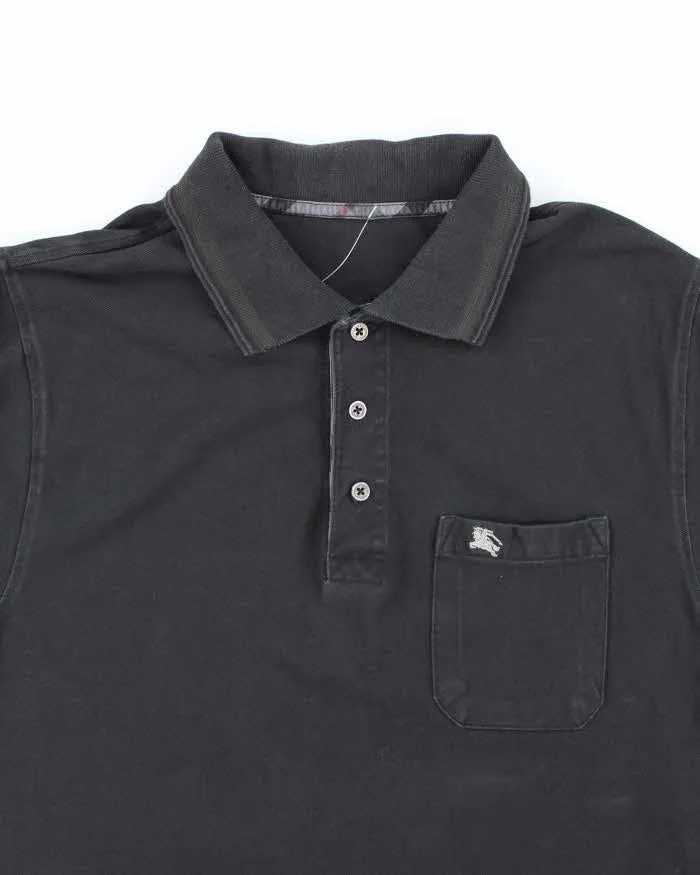 Vintage 2000's Burberry Blackout Embroidered Logo Polo Shirt - M sold by Rokit product image thumbnail 3