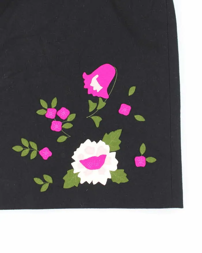 Moschino Cheap and Chic Black Floral Decal Midi Skirt - S sold by Rokit product image thumbnail 3