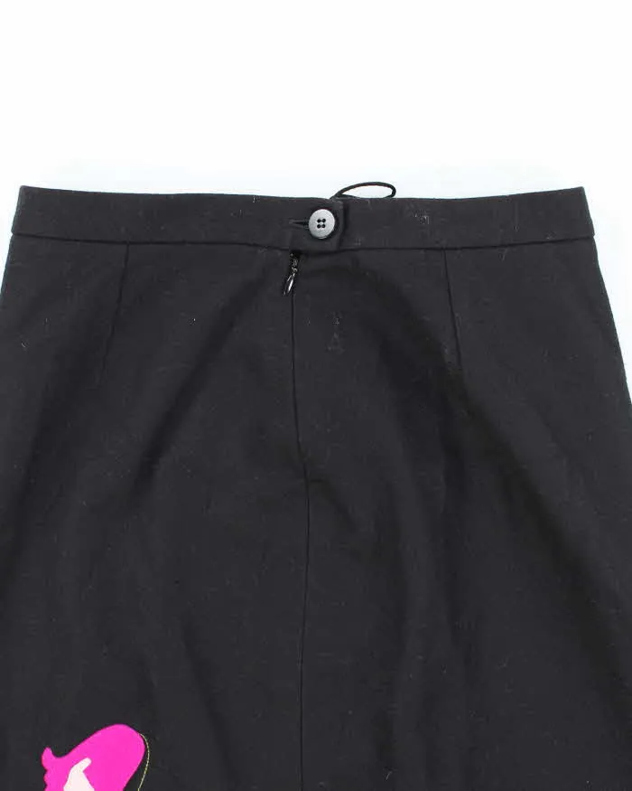 Moschino Cheap and Chic Black Floral Decal Midi Skirt - S sold by Rokit product image thumbnail 4