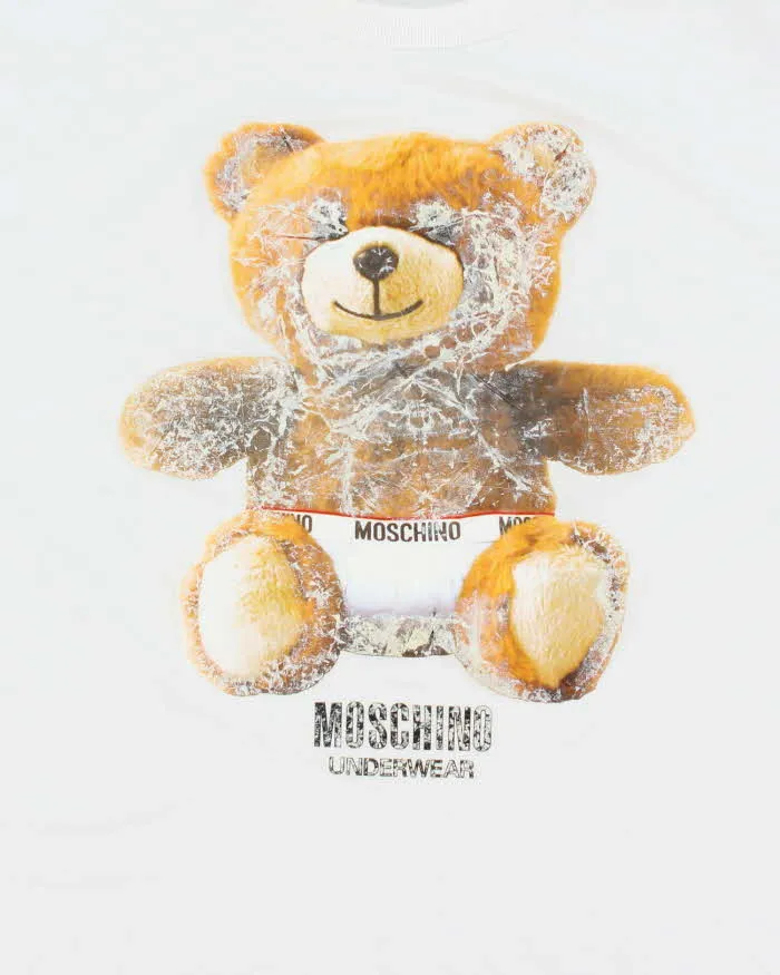 Vintage Y2K Moschino Underwear Teddy Bear Graphic T-Shirt - S sold by Rokit product image thumbnail 3