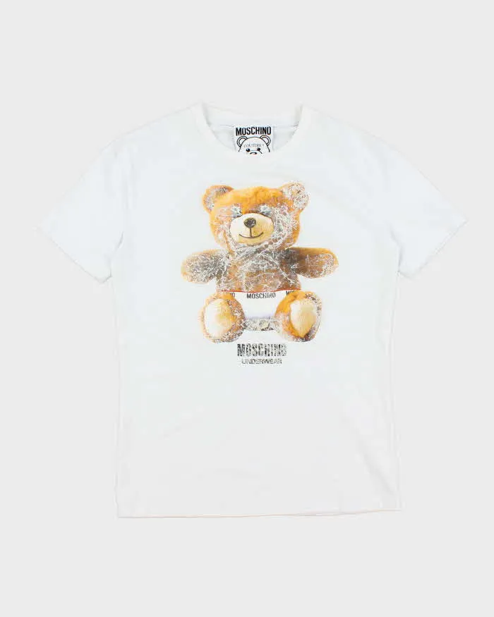 Vintage Y2K Moschino Underwear Teddy Bear Graphic T-Shirt - S sold by Rokit